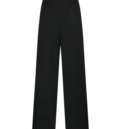 chloe pleated wide-leg trousers