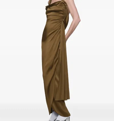 Maison Margiela draped-detail asymmetric gown
