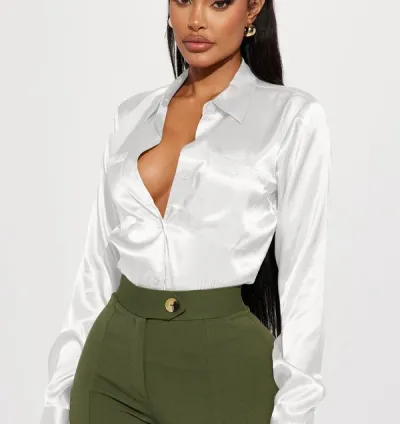 You Better Work Satin Shirt