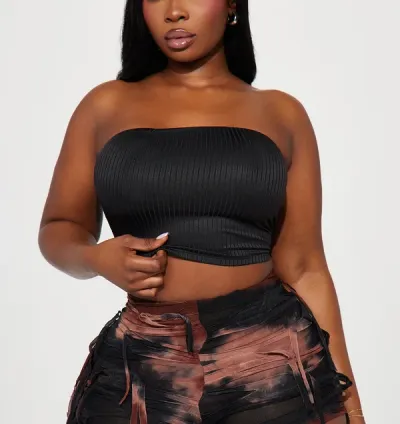 Masha Double Lined Ribbed Tube Top