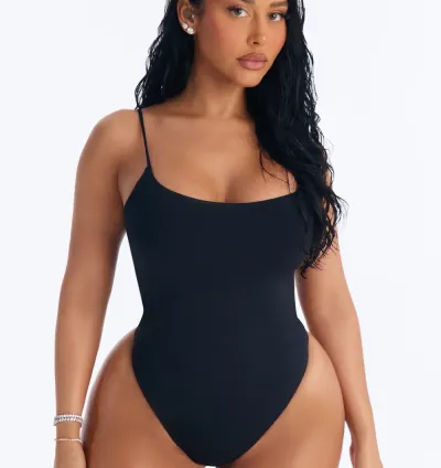 Second Skin Double Lined Square Neck Cami Bodysuit